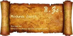 Moduna Zsolt névjegykártya